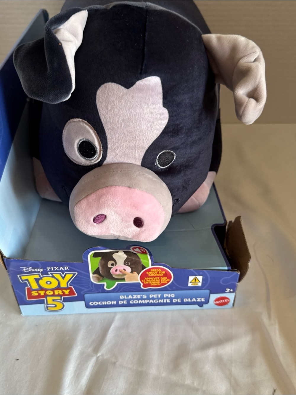Disney Pixar Toy Story 5 Blaze's Pet Pig Plush - Black & Pink